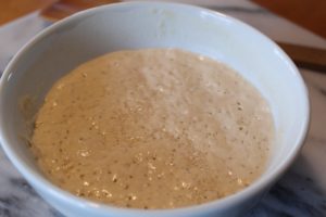 bowl of bread starter